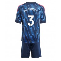Stroje piłkarskie Arsenal Cristhian Mosquera #3 Koszulka Wyjazdowej dla dzieci 2025-26 Krótki Rękaw (+ szorty)